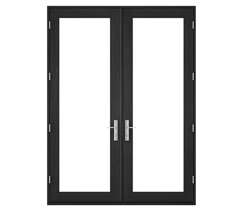 Pella Reserve Contemporary Wood Hinged Patio Door in Meredith